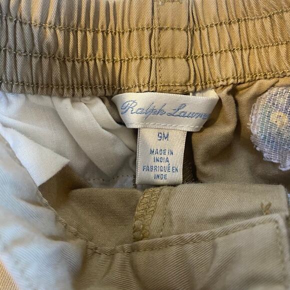 Ralph Lauren Embroidered Cotton Chino Shorts Baby Boys Size 9 Month Preppy - Picture 3 of 4